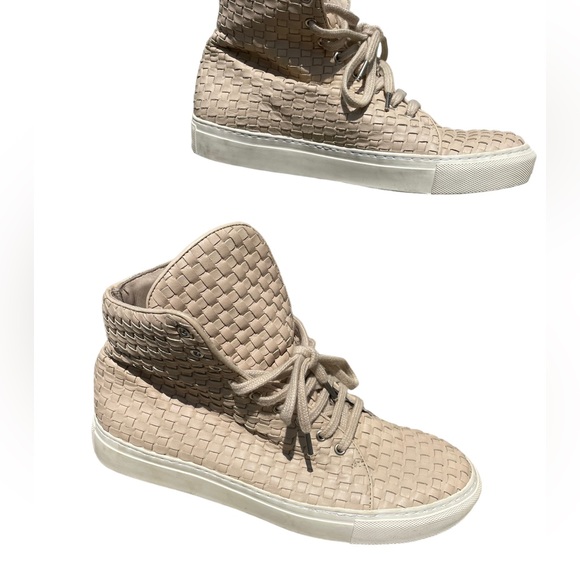 The Last Conspiracy weaved leather sneakers - Picture 3 of 12